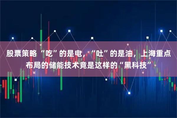 股票策略 “吃”的是电，“吐”的是油，上海重点布局的储能技术竟是这样的“黑科技”